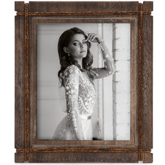 AKRILANE cadre 8x10 face avant avec finition rustique, met en valeur vos photos