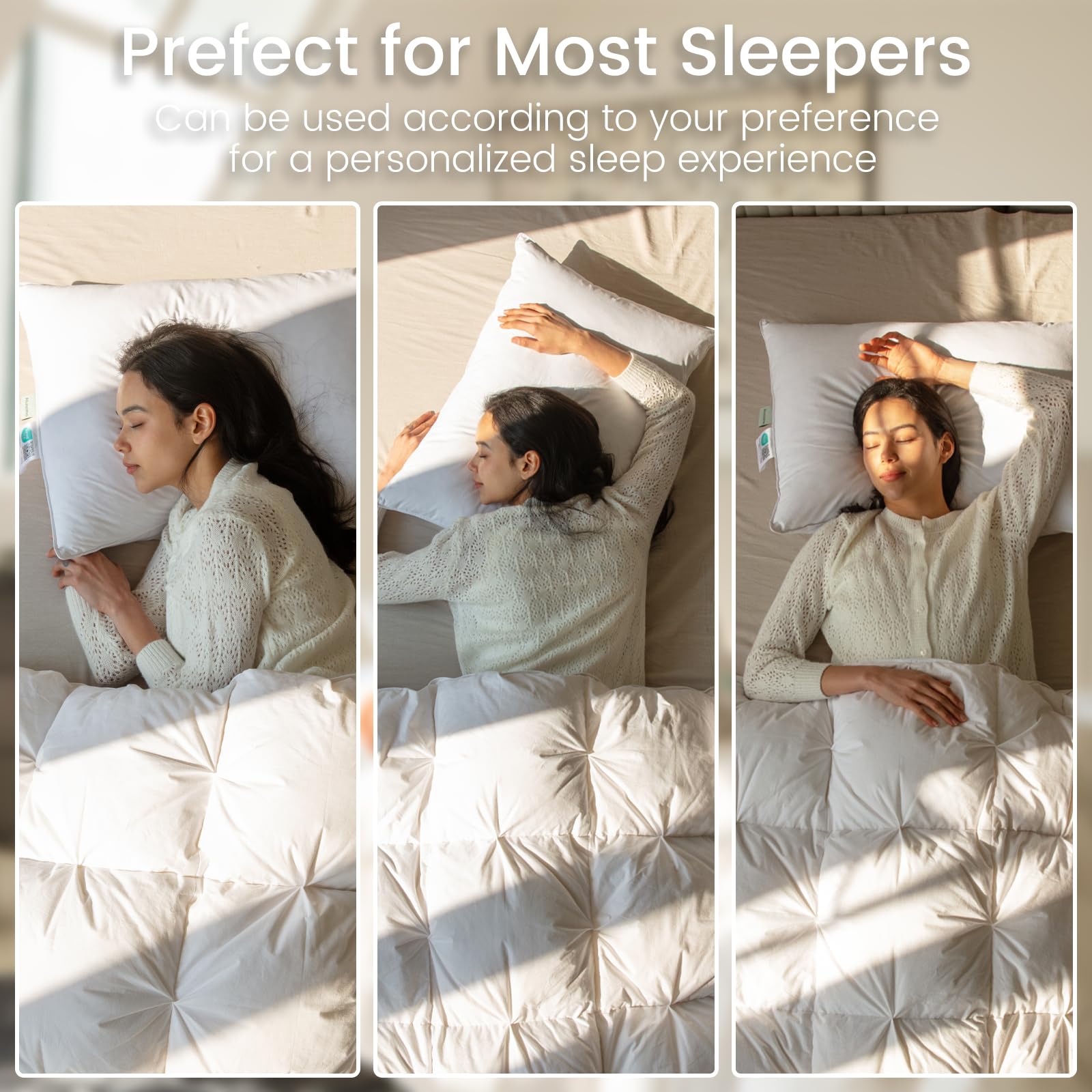 Alanzimo zoom sur garnissage plumes et duvet offrant rebond