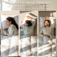 Alanzimo zoom sur garnissage plumes et duvet offrant rebond