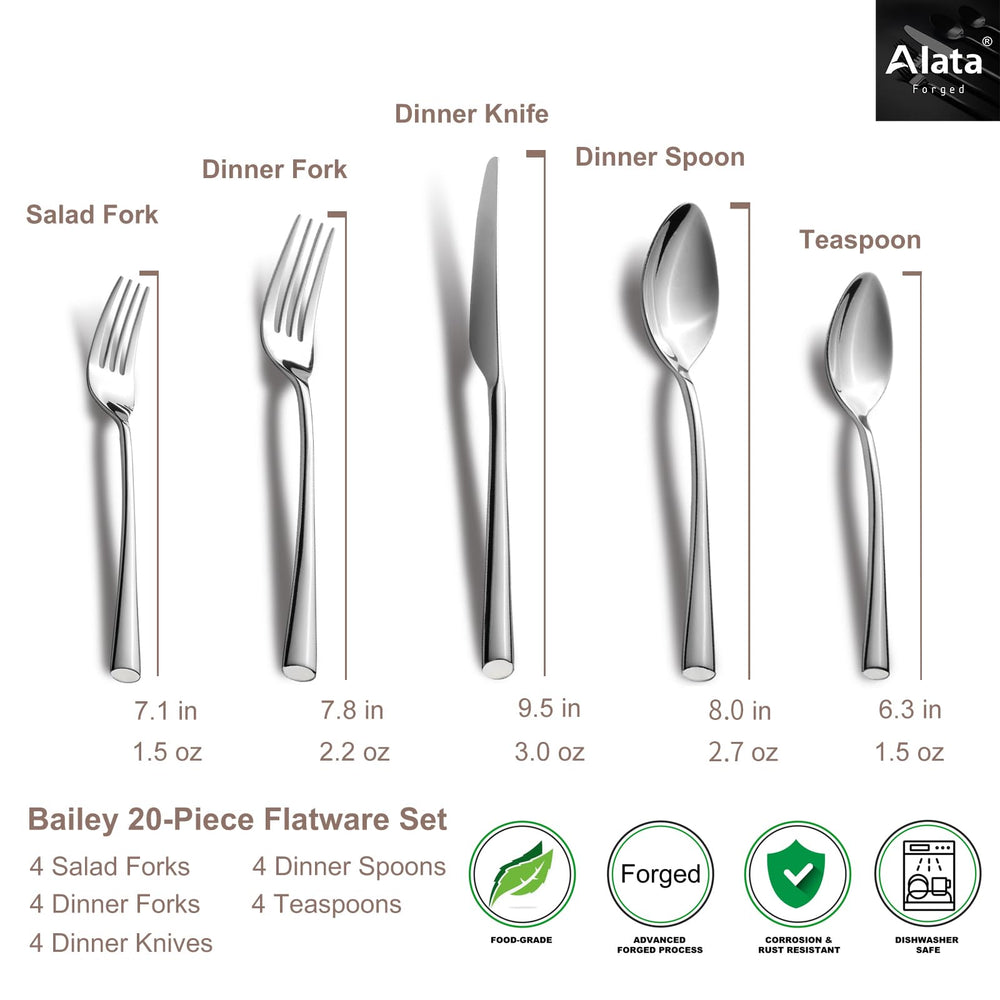 Alata couverts en usage lors d'un dîner pour une table élégante