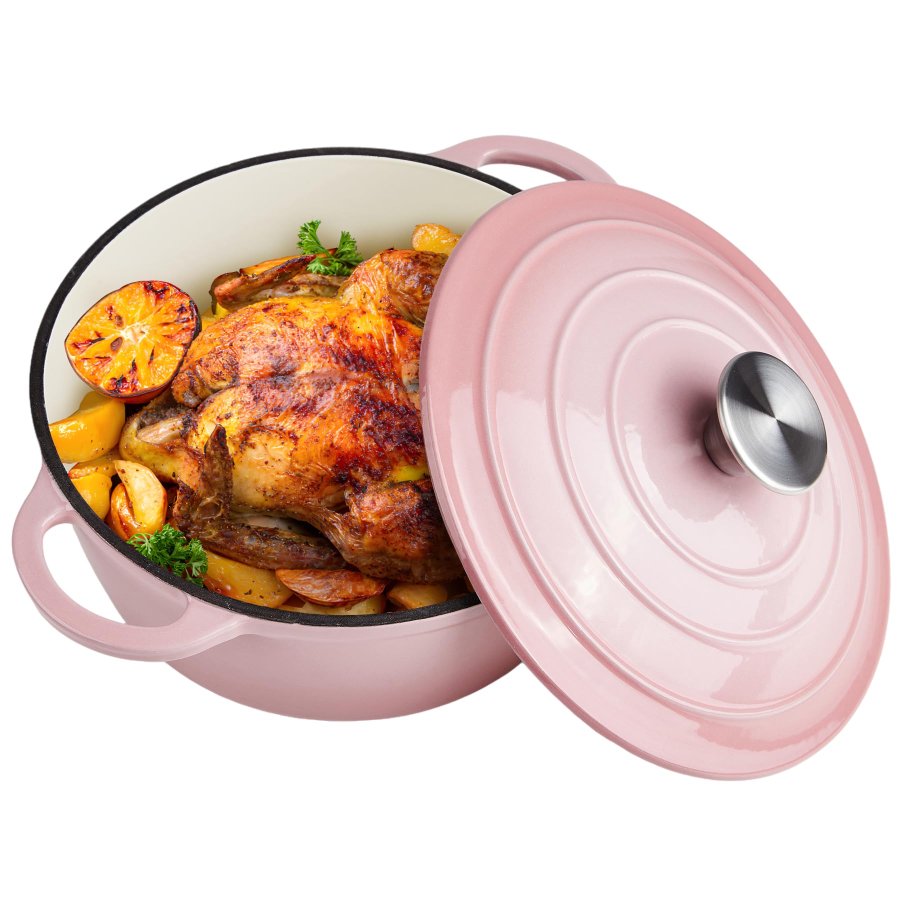 Alathote cocotte frontale rose montrant design élégant et grande capacité