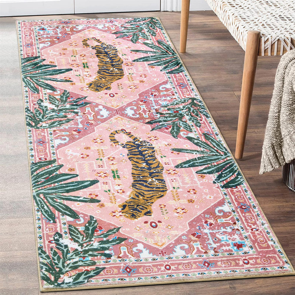 Aldopein vue avant du tapis couloir décor bohème pour entrée
