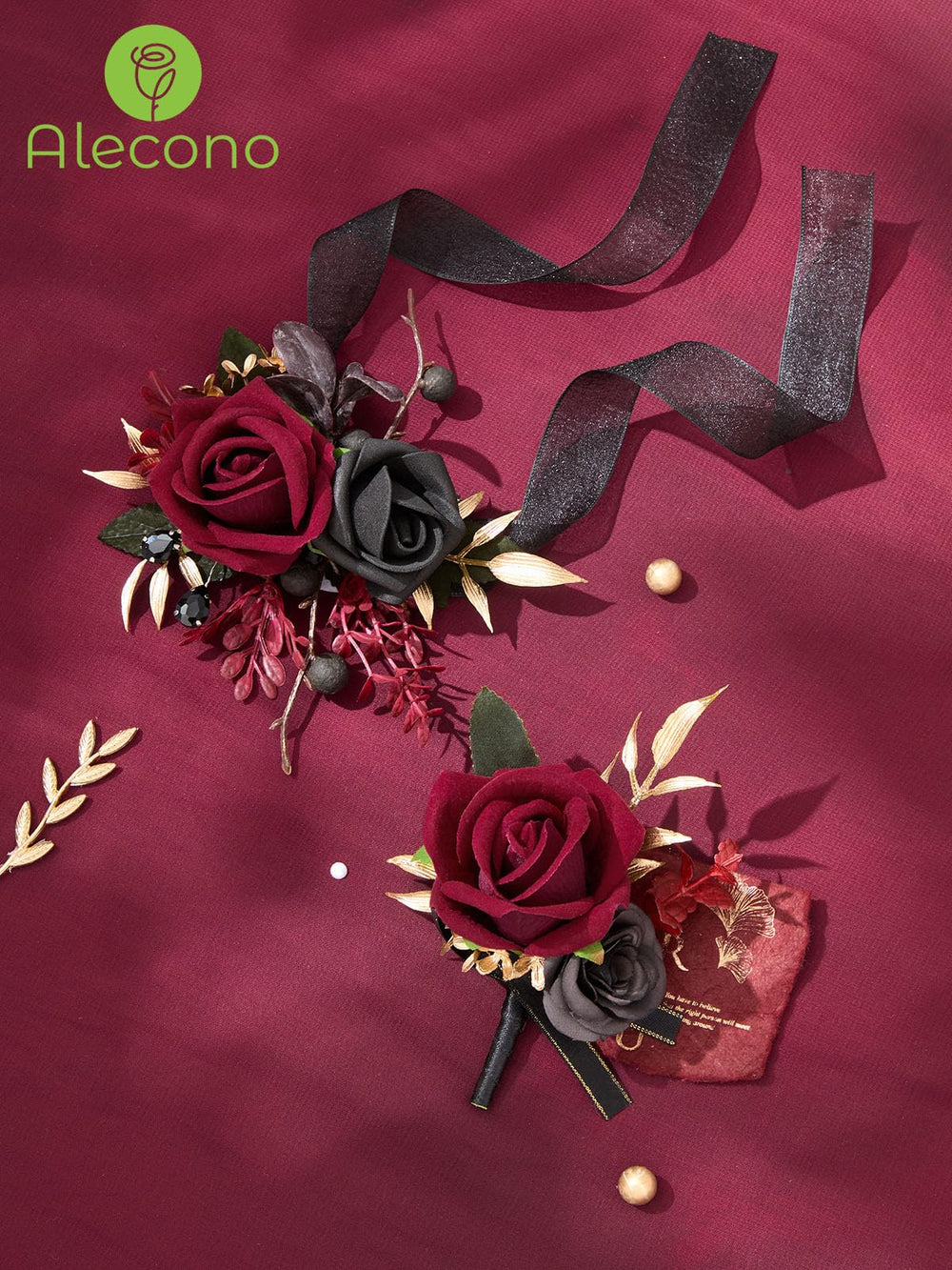 Alecono boutonnière avant prête à fixer, ajoute raffinement au costume