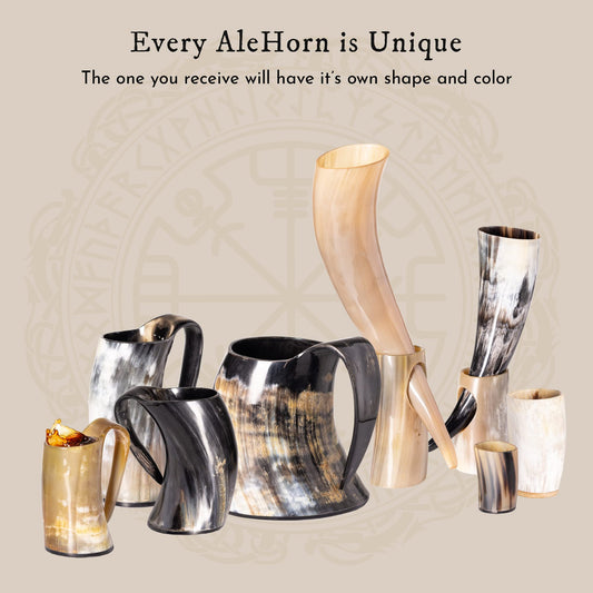 AleHorn détail polissage de la corne révélant texture lisse et beauté naturelle
