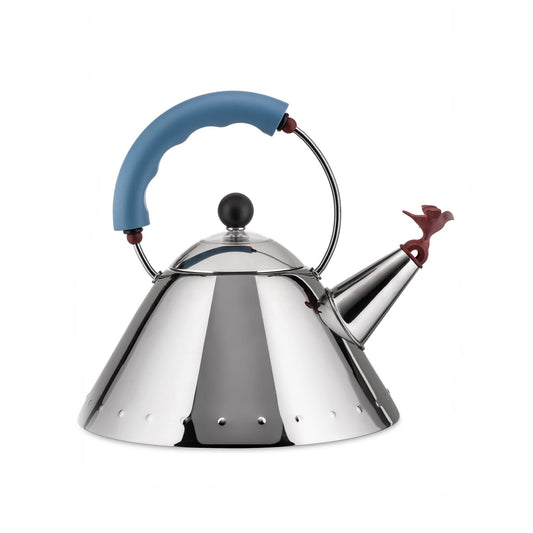 Alessi 9093 face avant bleu clair montrant design élégant et finition durable