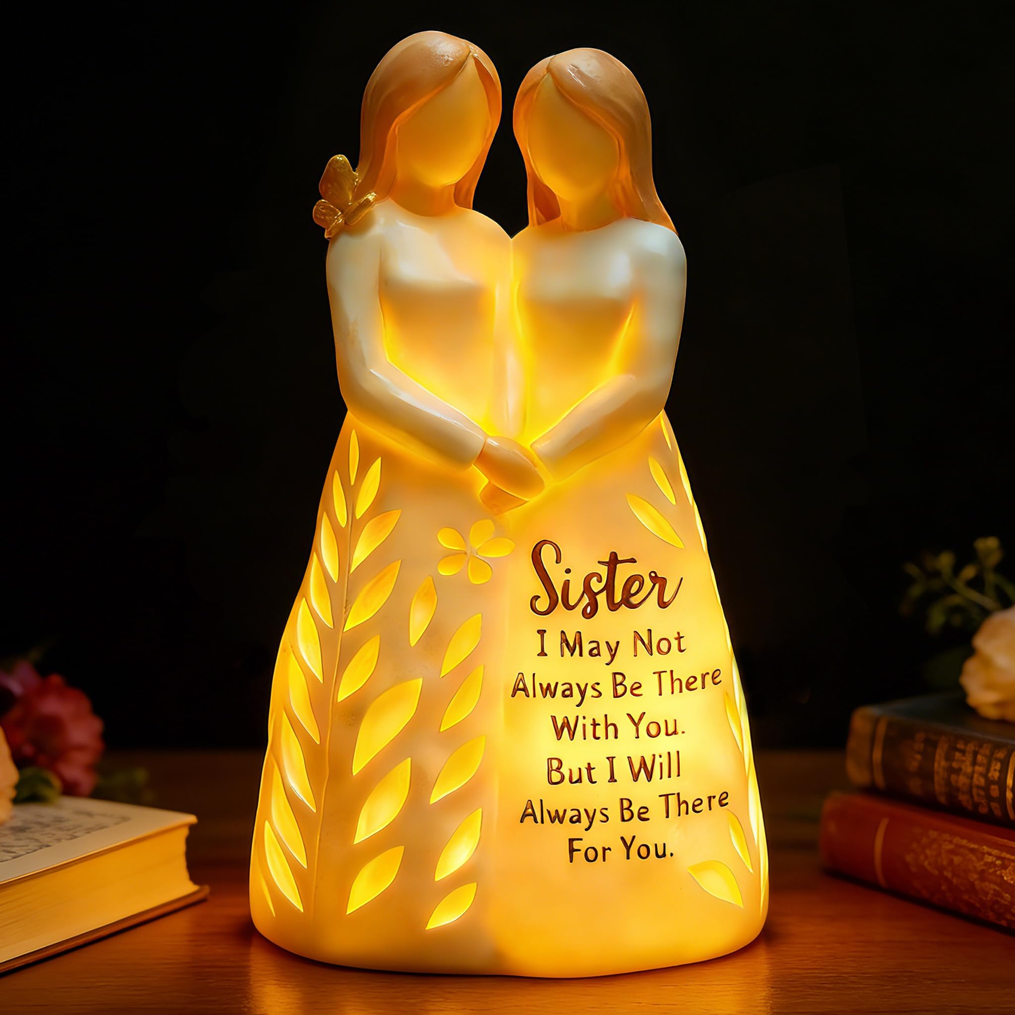AlevaHive figurine devant montrant deux sœurs unies et esthétique chaleureuse