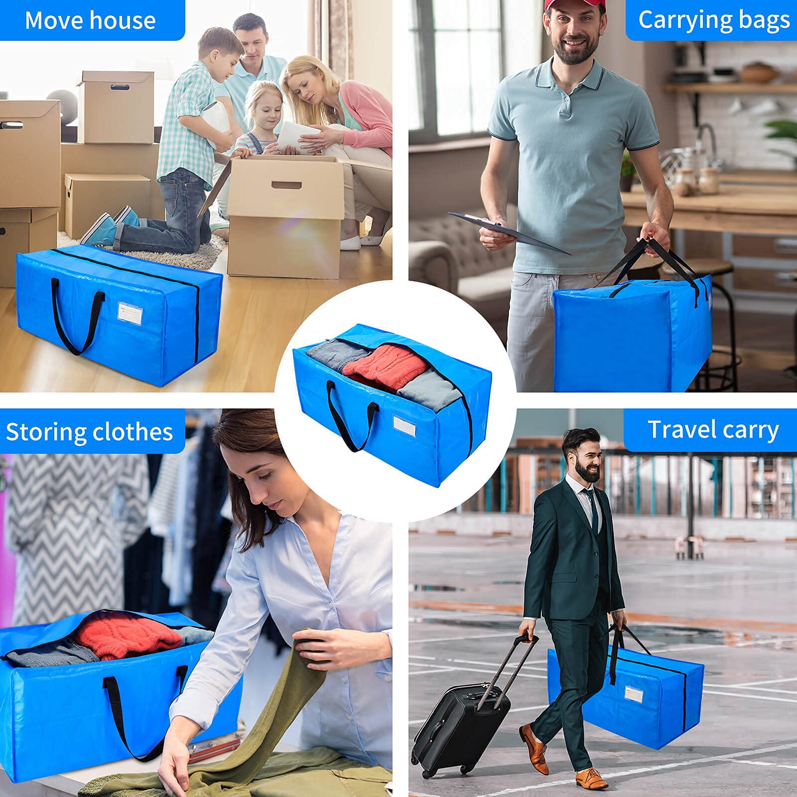 AlexHome comparaison taille avec valise montrant capacité 24 gallons