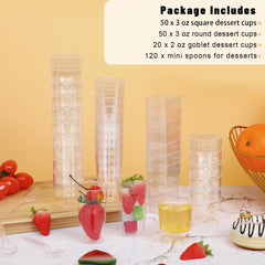 ALEXPRE coupe ronde 3 oz remplie d'un dessert illustrant présentation soignée