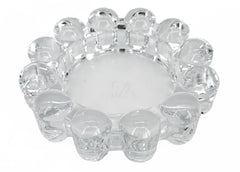 Alice Lane coupelle bubble face en verre clair, accent décoratif élégant