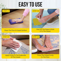 Alien Grip sous un tapis sur parquet, maintien sans colle et protection du bois