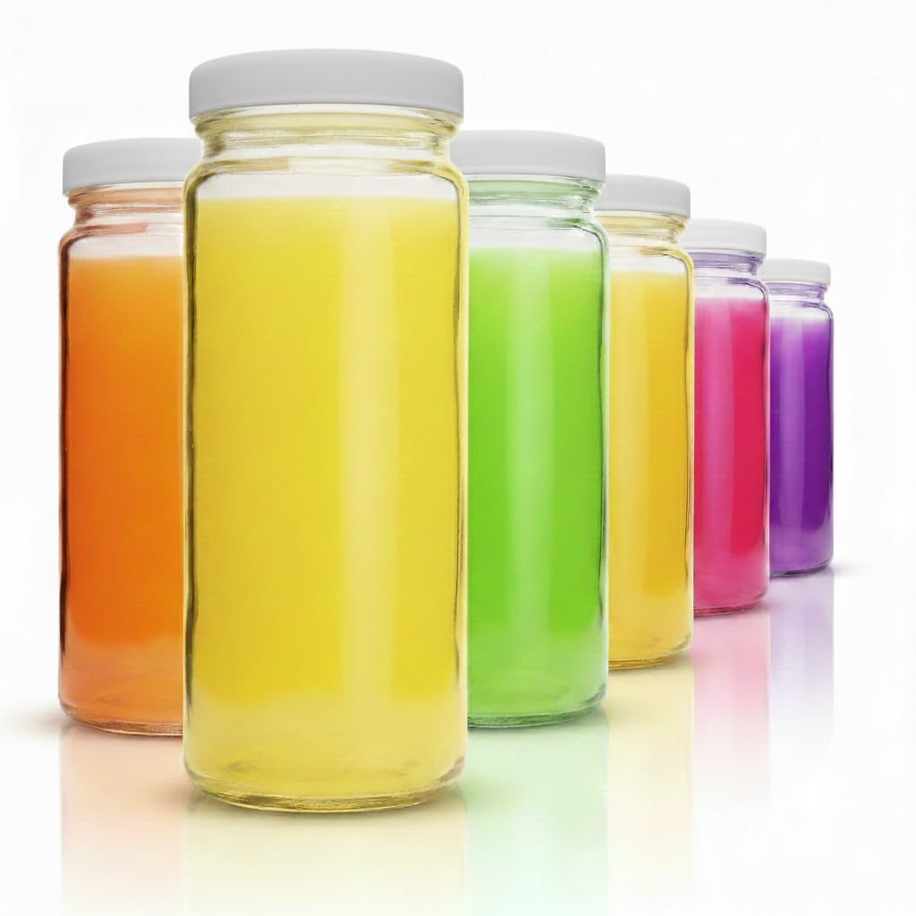 All About Juicing vue avant du lot montrant design transparent et portion pratique