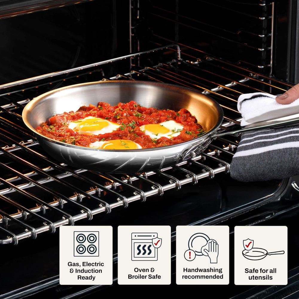 All‑Clad surface de cuisson polie offrant un brunissage uniforme et durable