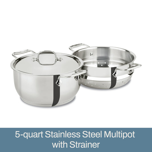 All‑Clad insert perforé minimisant l'eau pour une cuisson vapeur efficace