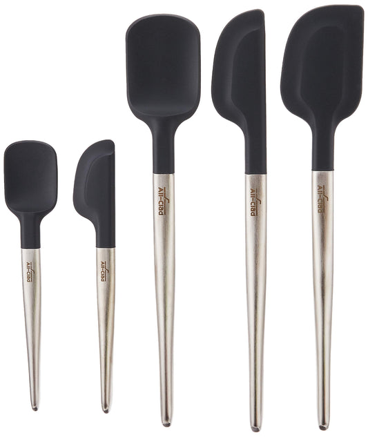 All‑Clad face avant du lot montrant cinq ustensiles pratiques