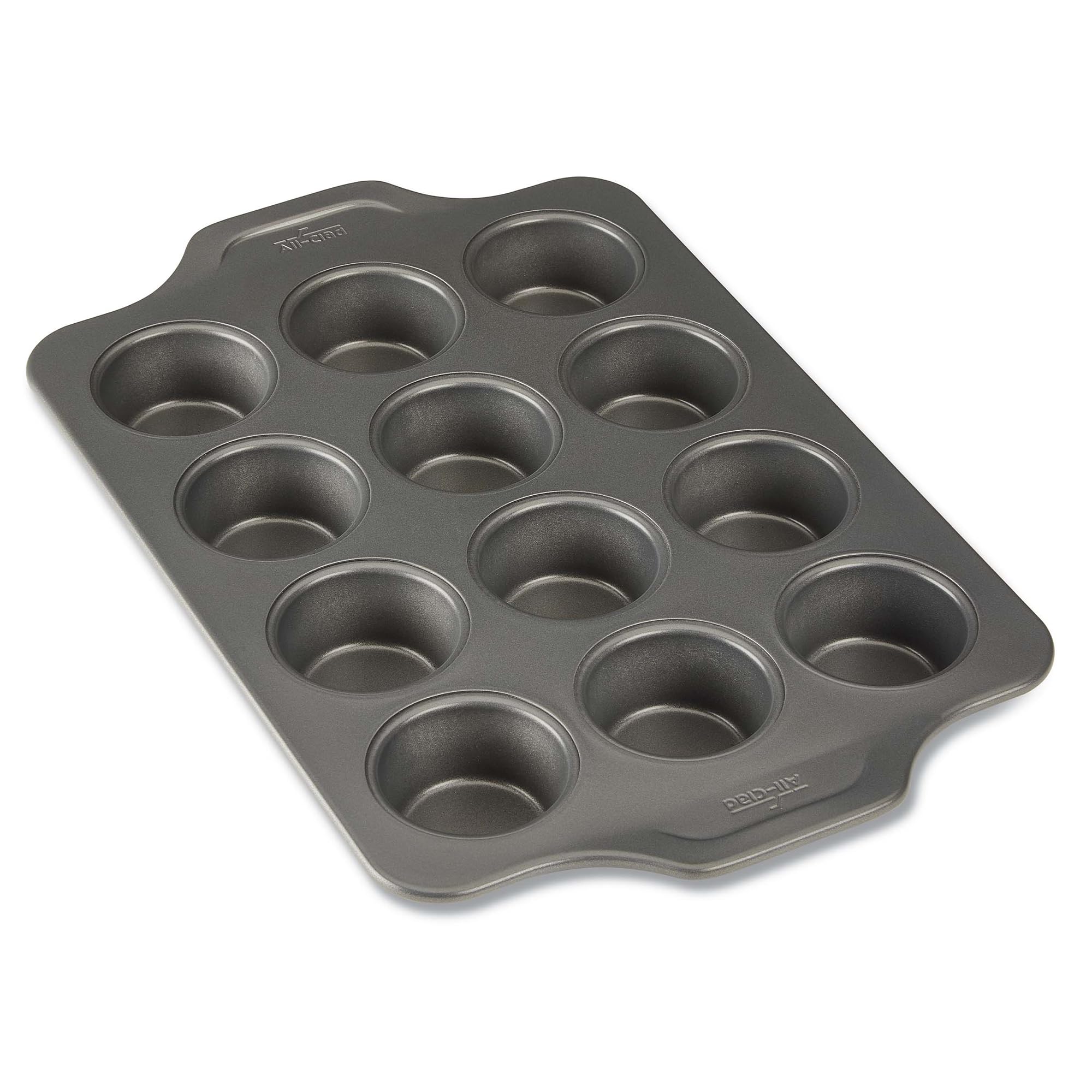 All-Clad vue avant du moule 12 alvéoles, cuisson uniforme assurée