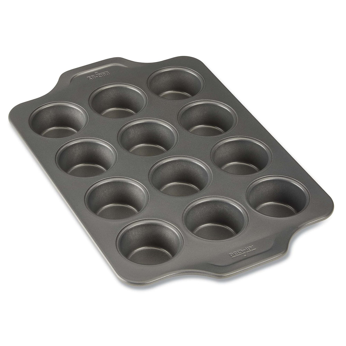 All-Clad vue avant du moule 12 alvéoles, cuisson uniforme assurée