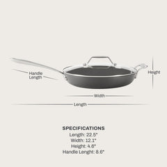 All‑Clad couvercle en verre trempé gros plan, permet de surveiller la cuisson facilement