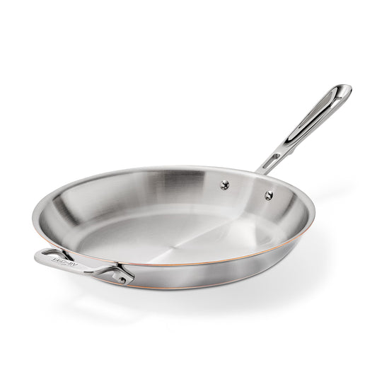 All-Clad poêle 12" face polie montrant la finition élégante et durable