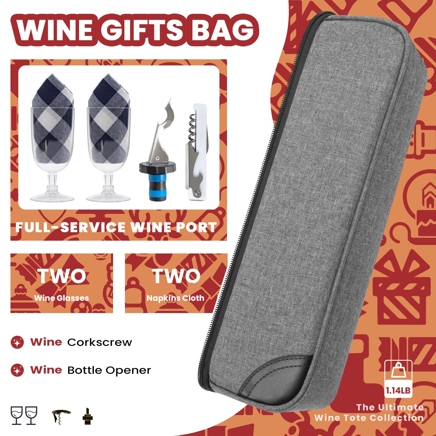 ALLCAMP accessoires rangés intérieur montrant verres, bouchon et tire-bouchon organisés