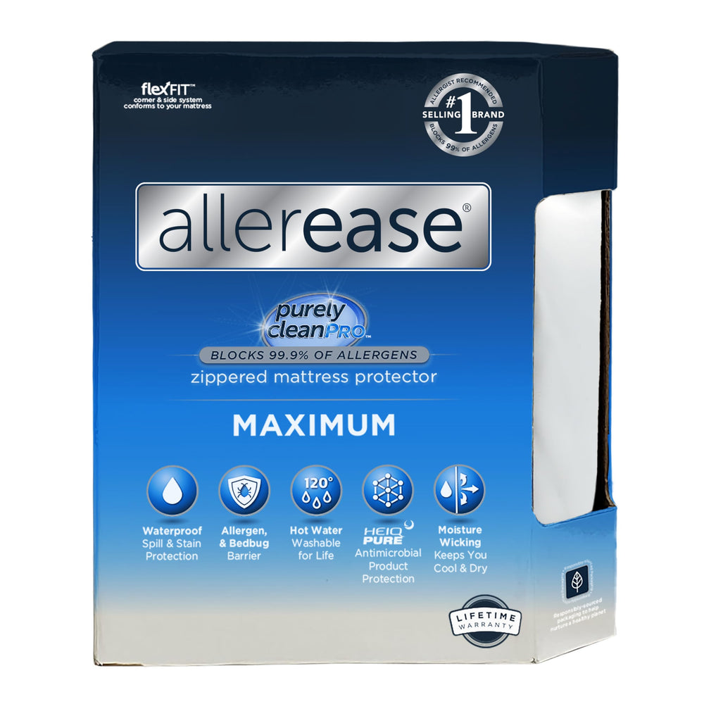 AllerEase face avant du protège-matelas montrant protection complète