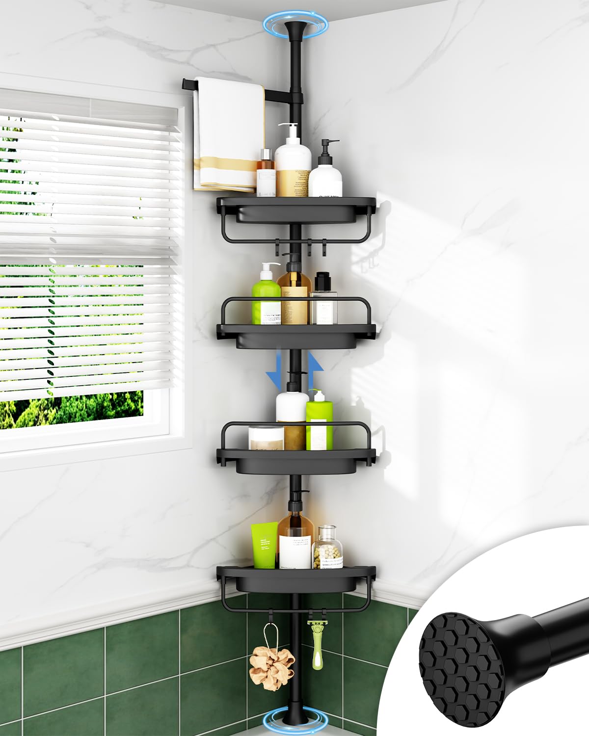 ALLZONE poteau vertical en inox montrant stabilité et finition durable