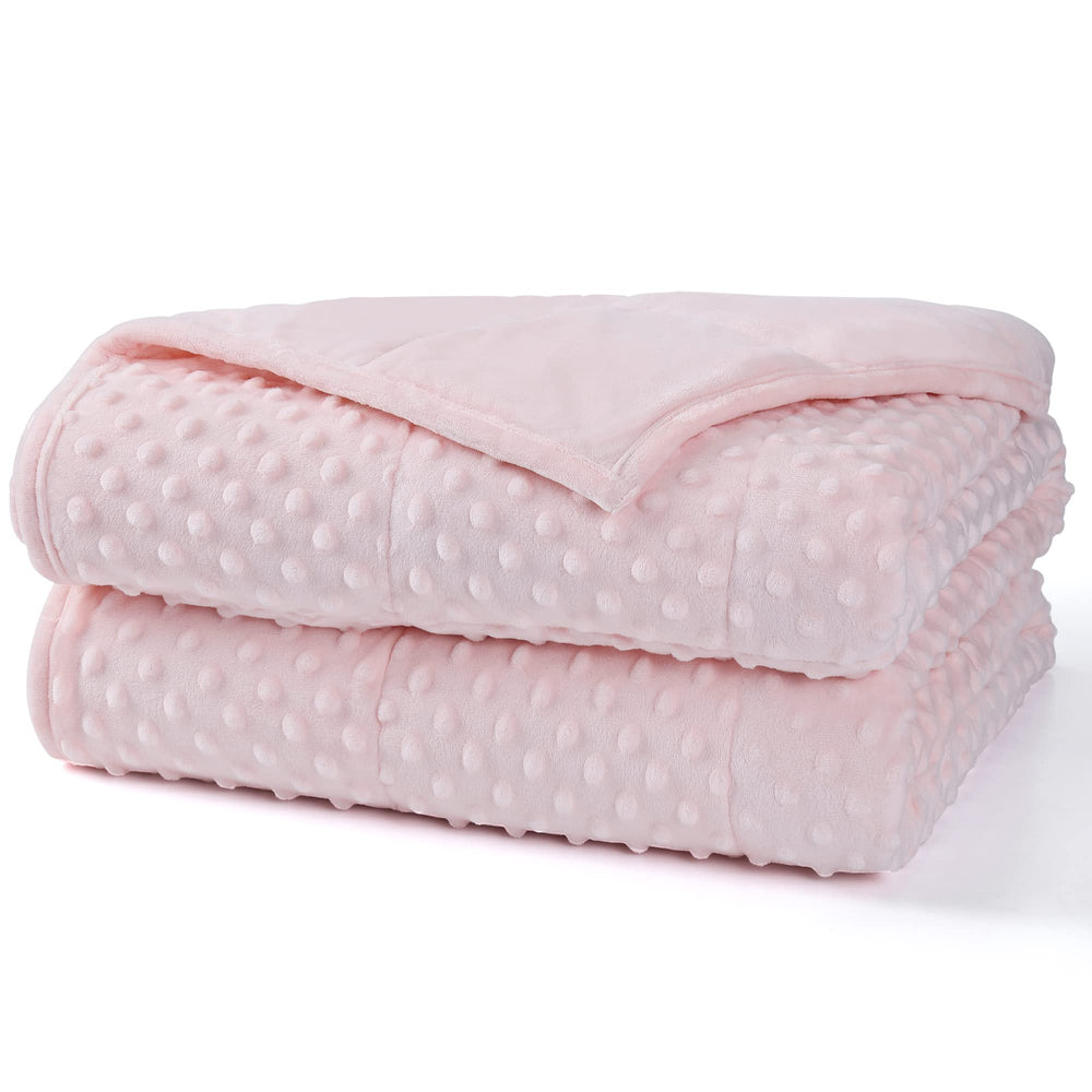 Alomidds couverture pondérée face avant rose montrant style et texture confortable