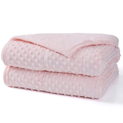 Alomidds couverture pondérée face avant rose montrant style et texture confortable