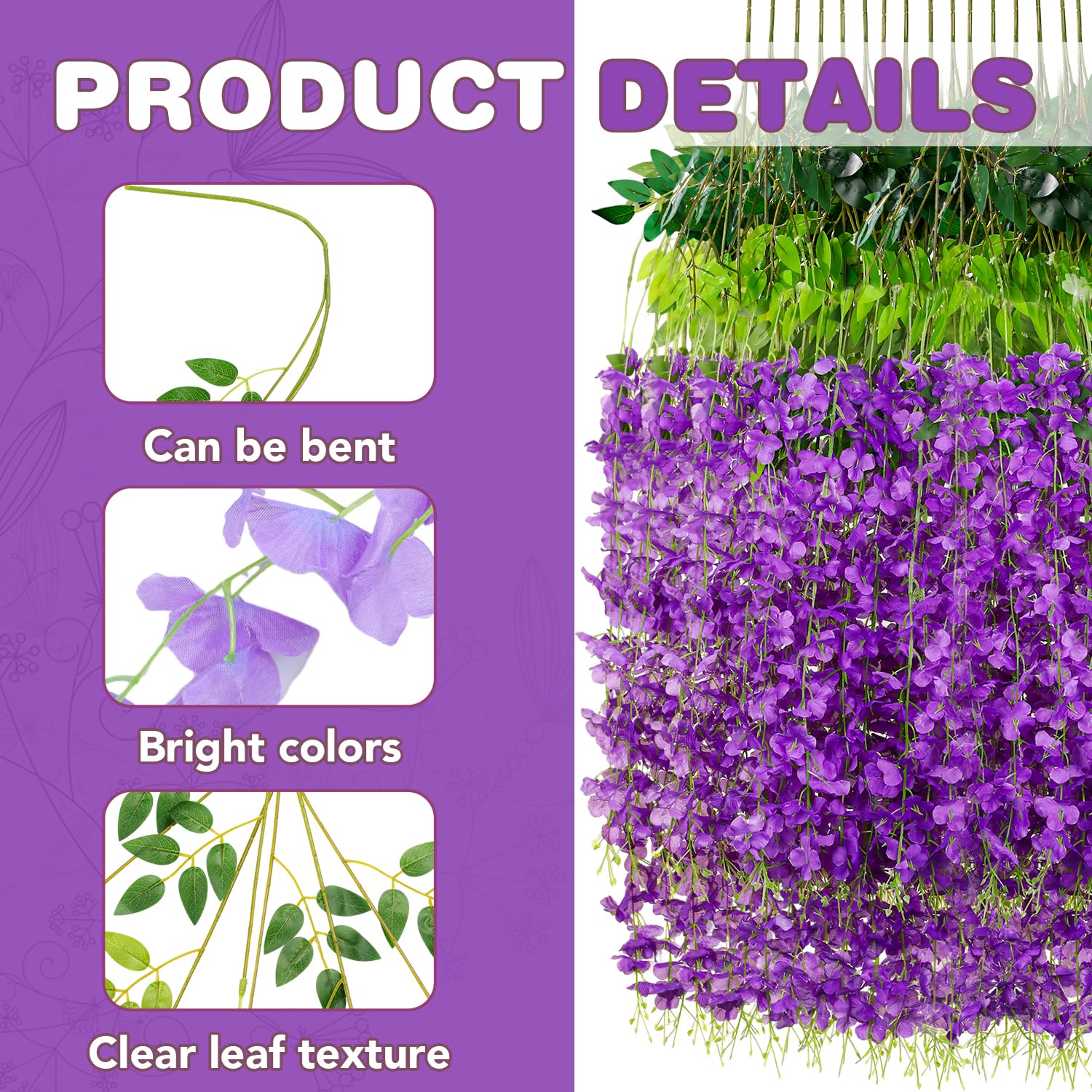 Alotiki glycine en suspension décorant une arche, propose ambiance romantique