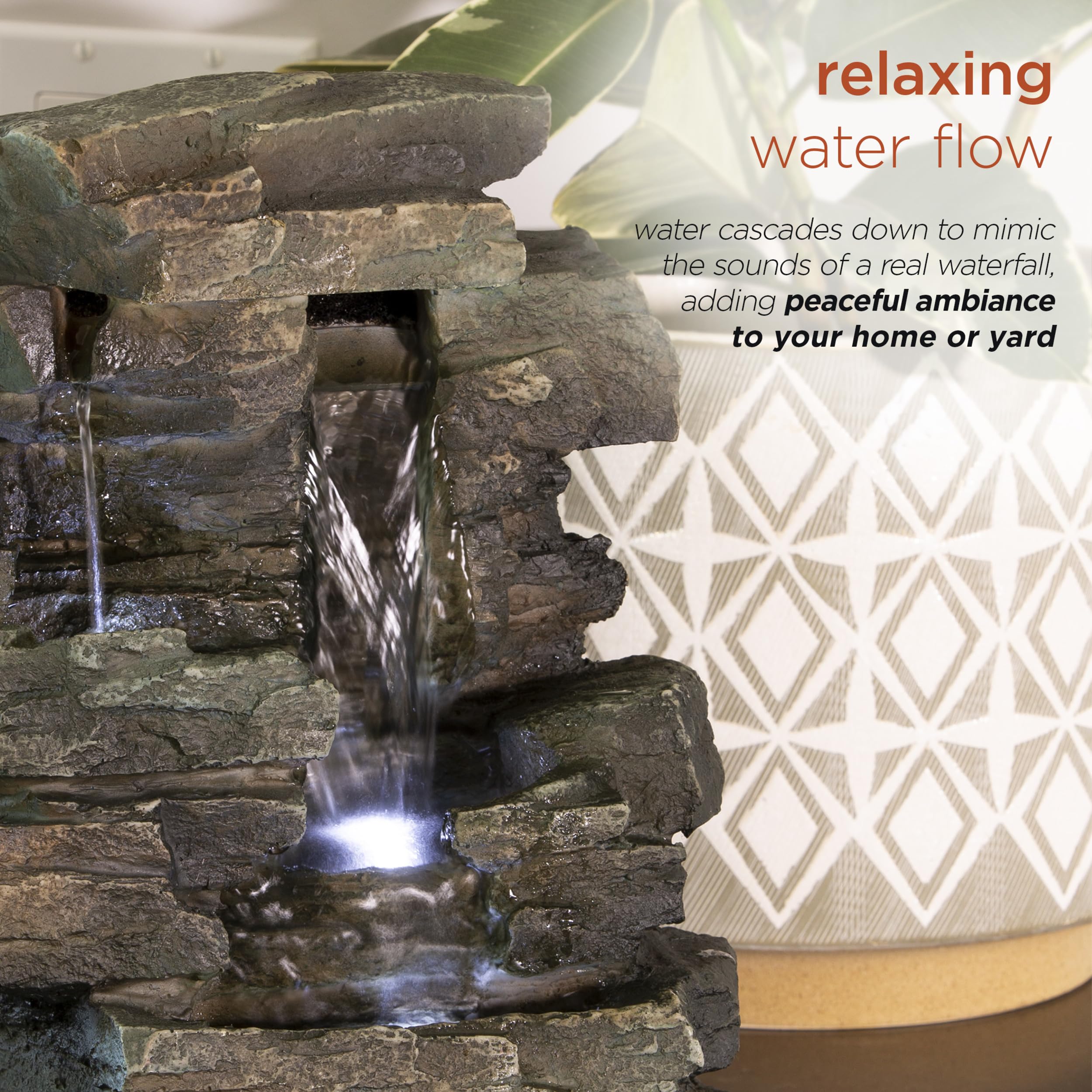 Alpine Corporation bassin inférieur avec eau et avantage relaxation sonore
