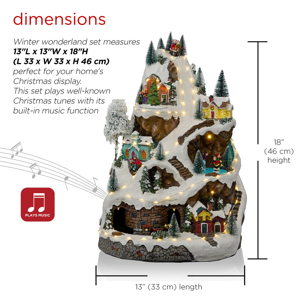 Alpine Corporation sapin rotatif en détail, rotation décorative élégante