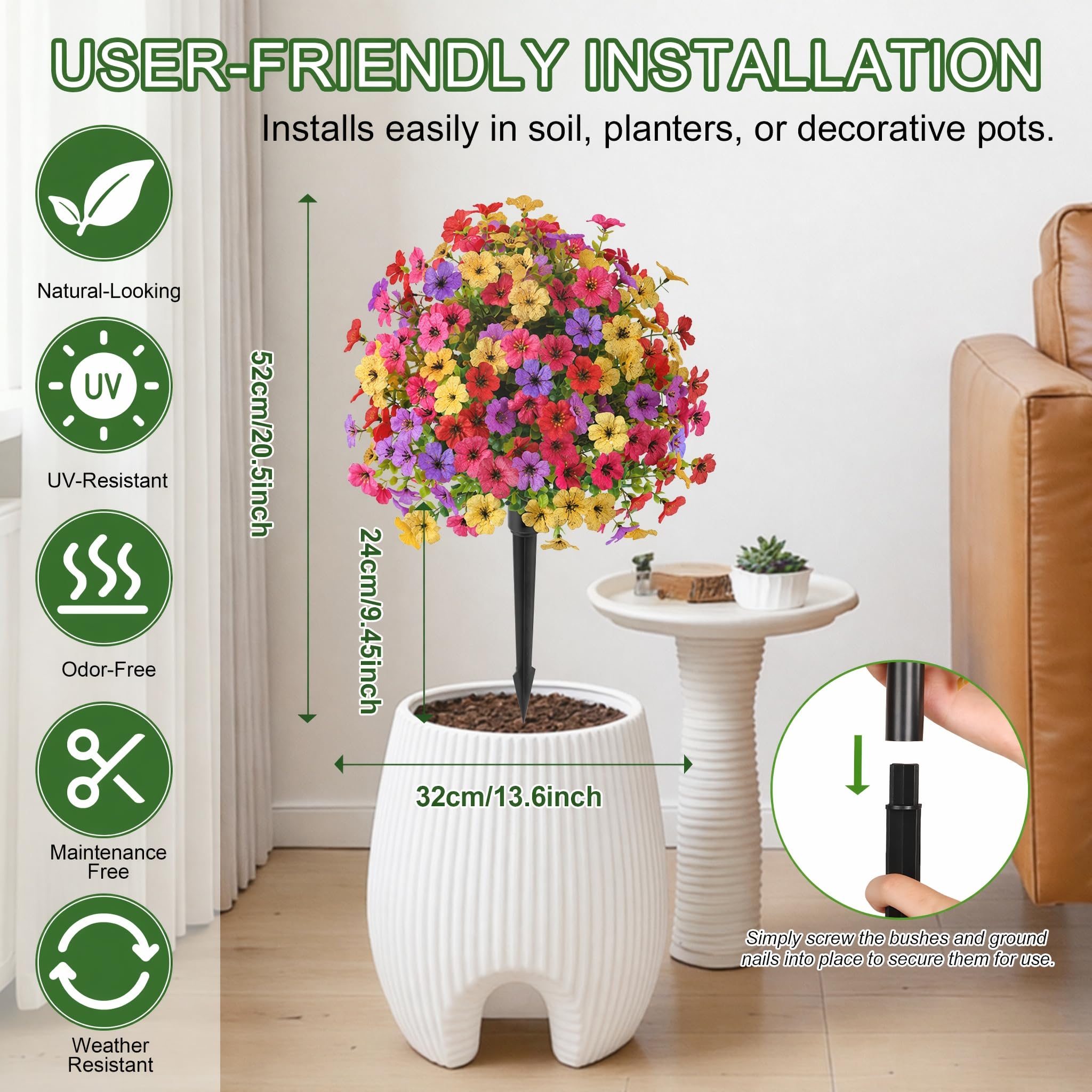 Alupssuc gros plan fleurs montrant réalisme et couleurs durables