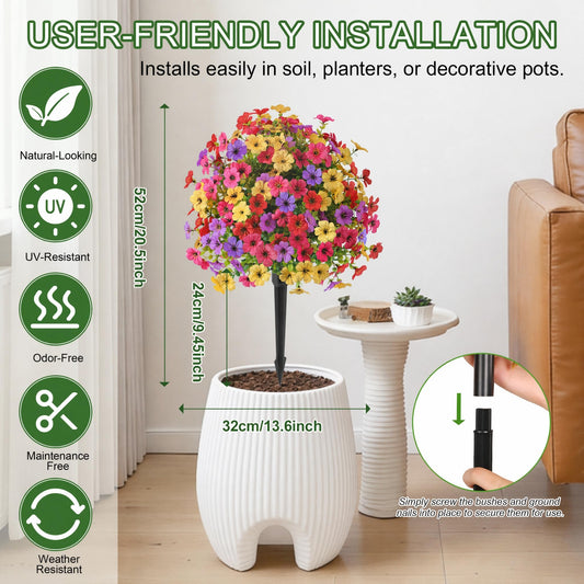 Alupssuc gros plan fleurs montrant réalisme et couleurs durables