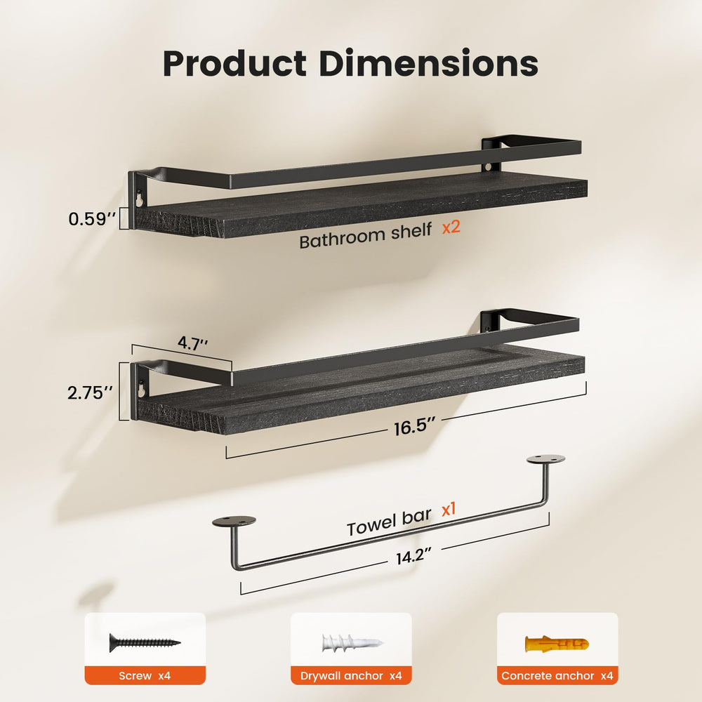 AMADA HOMEFURNISHING barre détachable en place pour suspendre serviettes pratiques