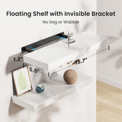 AMADA HOMEFURNISHING support métallique invisible installé garantissant maintien stable et discret