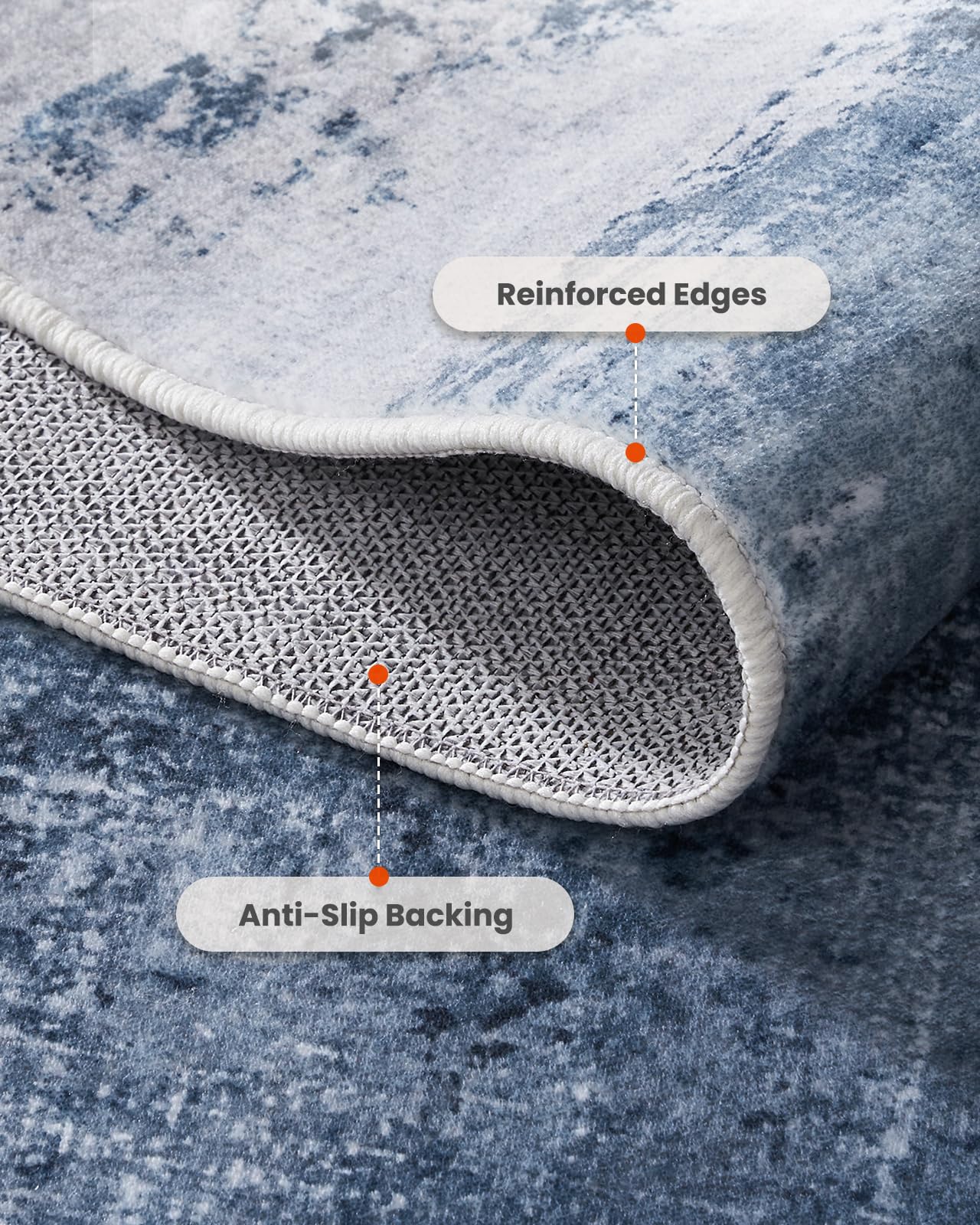 AMADA HOMEFURNISHING bords surpiqués renforcés pour meilleure durabilité
