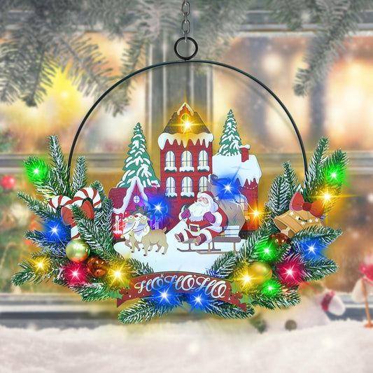 amadecohome couronne de porte face avant accueillante et festive