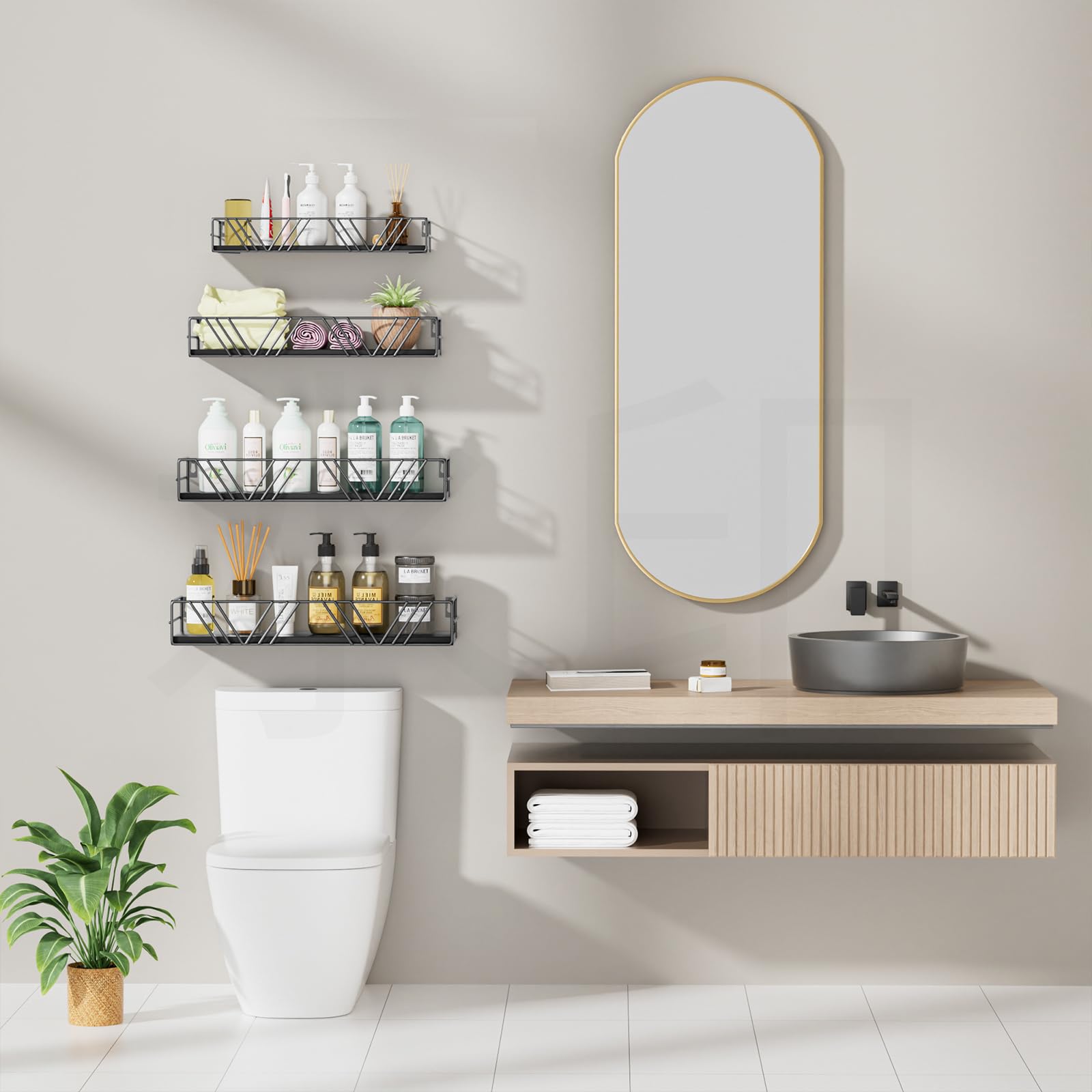 Amaoot étagères en situation salon pour décoration et gain d'espace