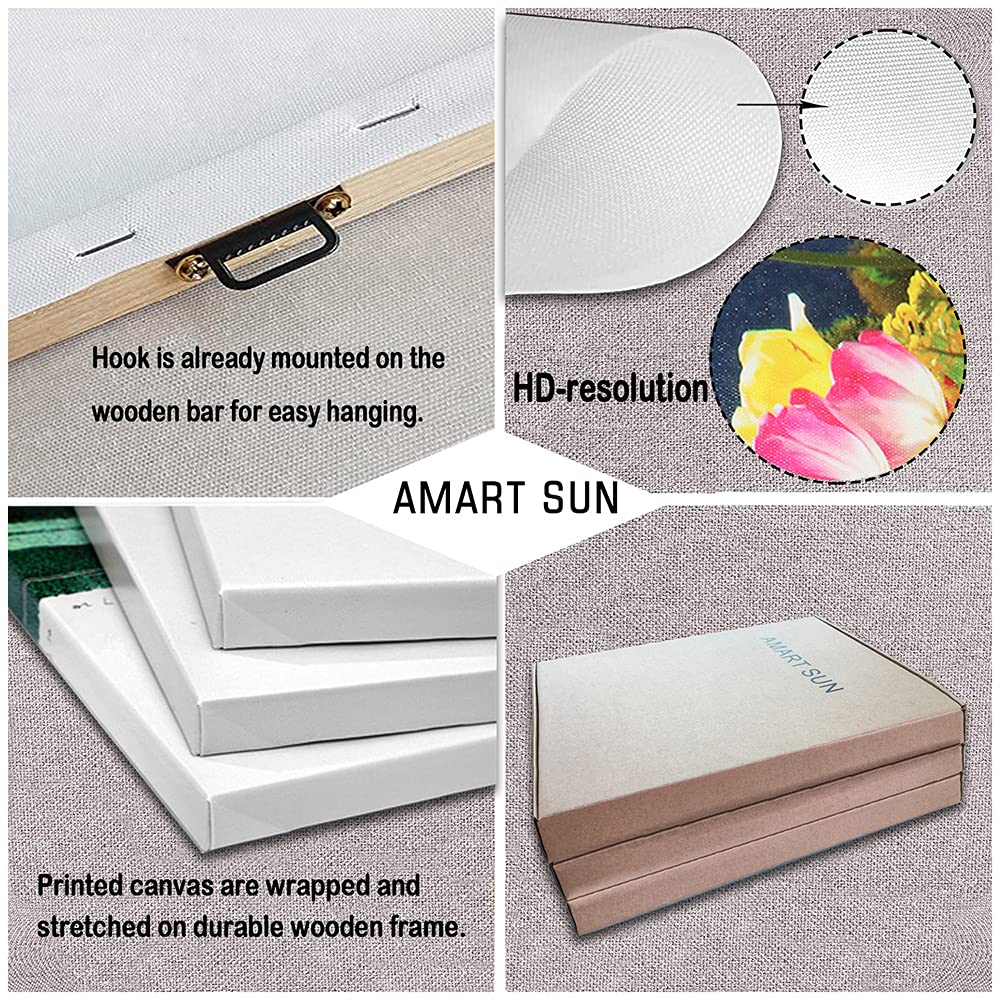 AMART SUN toile dans salon ajoutant caractère et motivation décorative