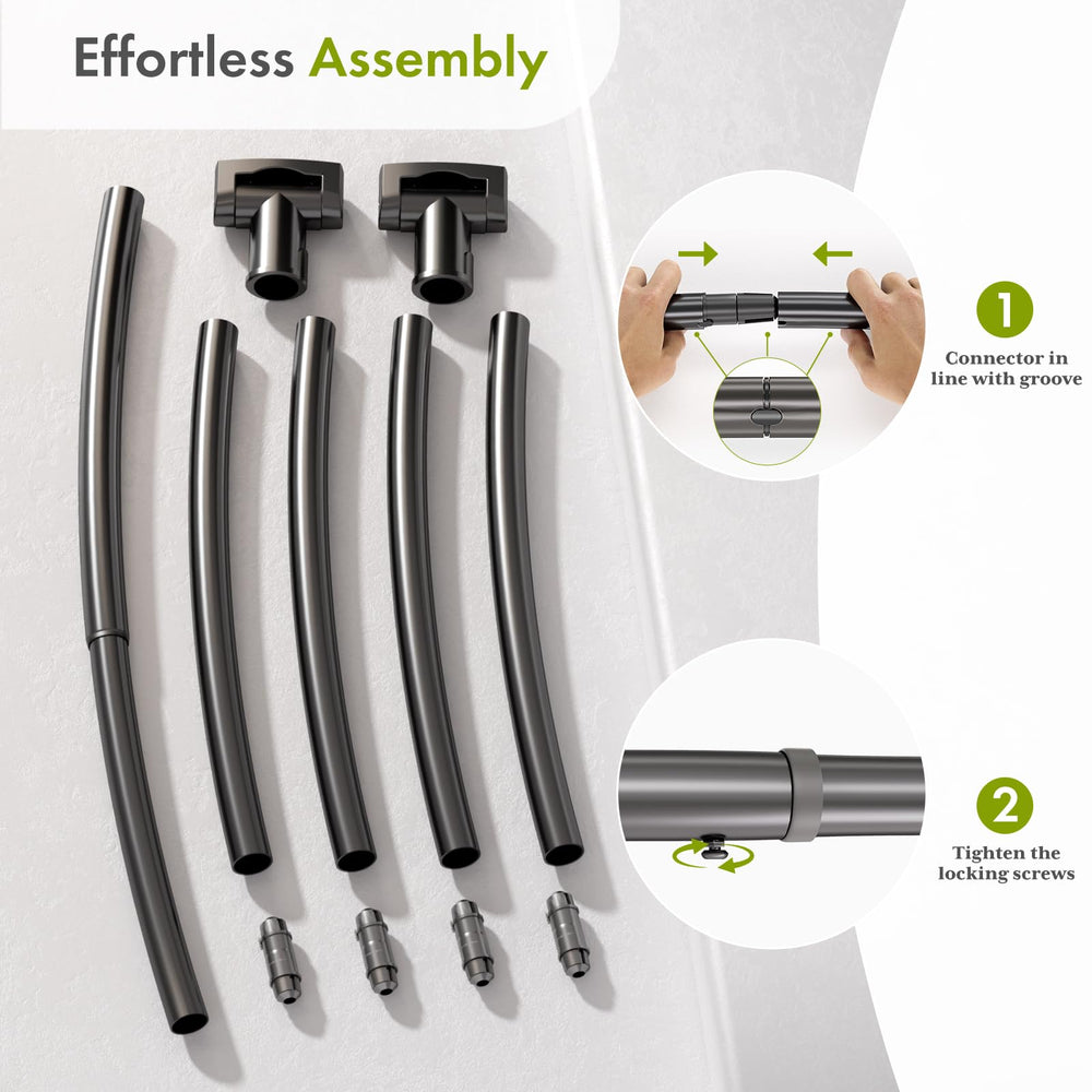 AmazerBath tringle installée dans une douche agrandissant l'espace utile