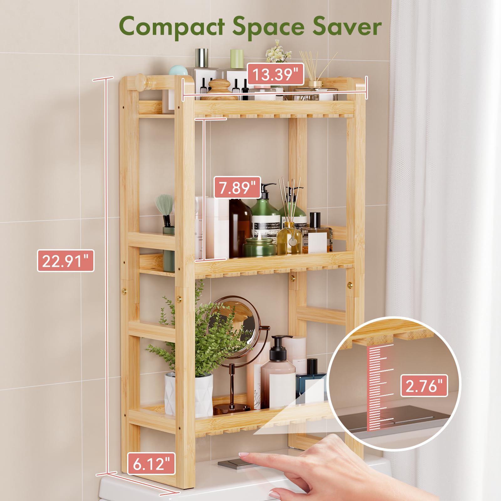 AmazerBath gros plan bambou couleur naturelle et durable