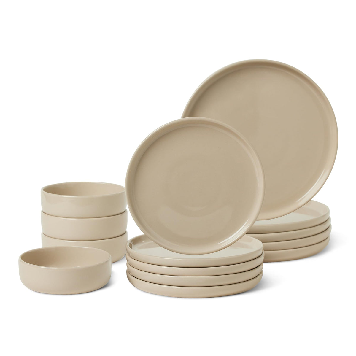 Amazon Basics assiette plate vue de face montrant style neutre et utilité quotidienne