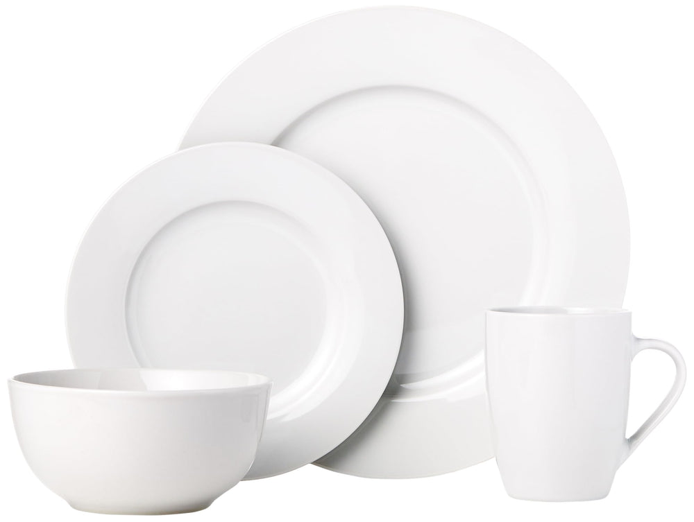 Amazon Basics assiette plate 10,5 pouces vue frontale, robustesse pour repas quotidiens