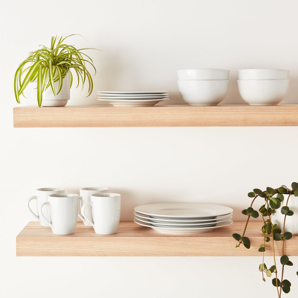 Amazon Basics assiette saladier 7,5 pouces gros plan, finition blanche facile à assortir