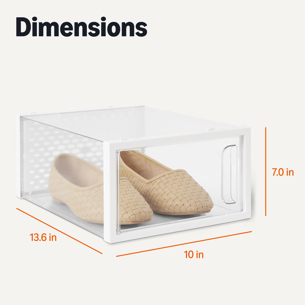 Amazon Basics boîtes pliées et rangées économisant espace dans placard
