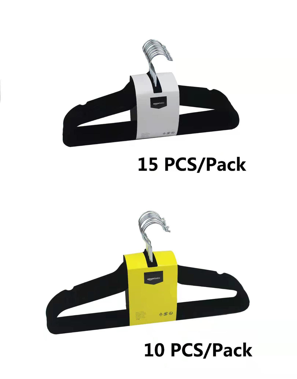 Amazon Basics cintres suspendus dans un vestiaire optimisant rangement
