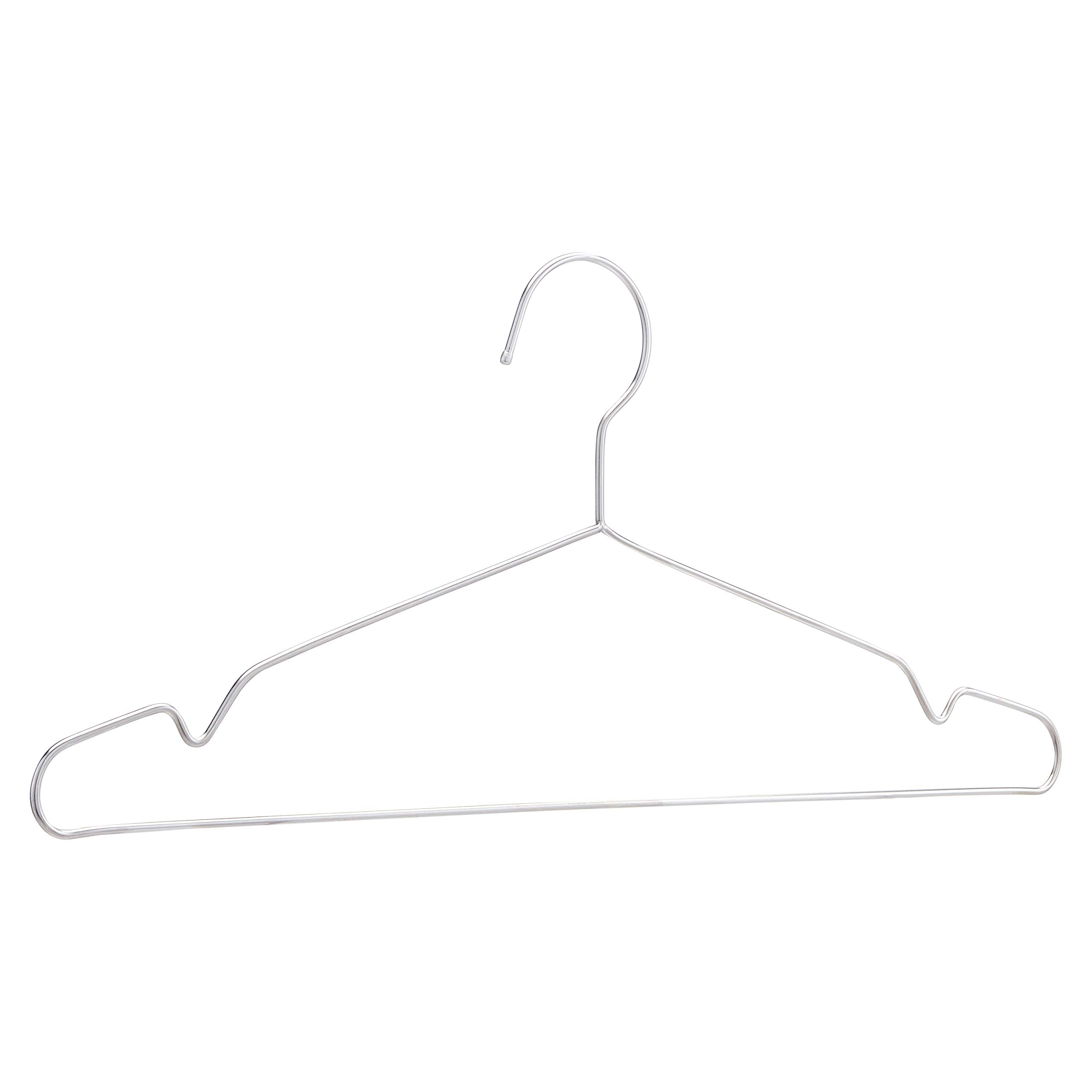 Amazon Basics cintres acier inox vue d'ensemble lot 50 tenue fiable