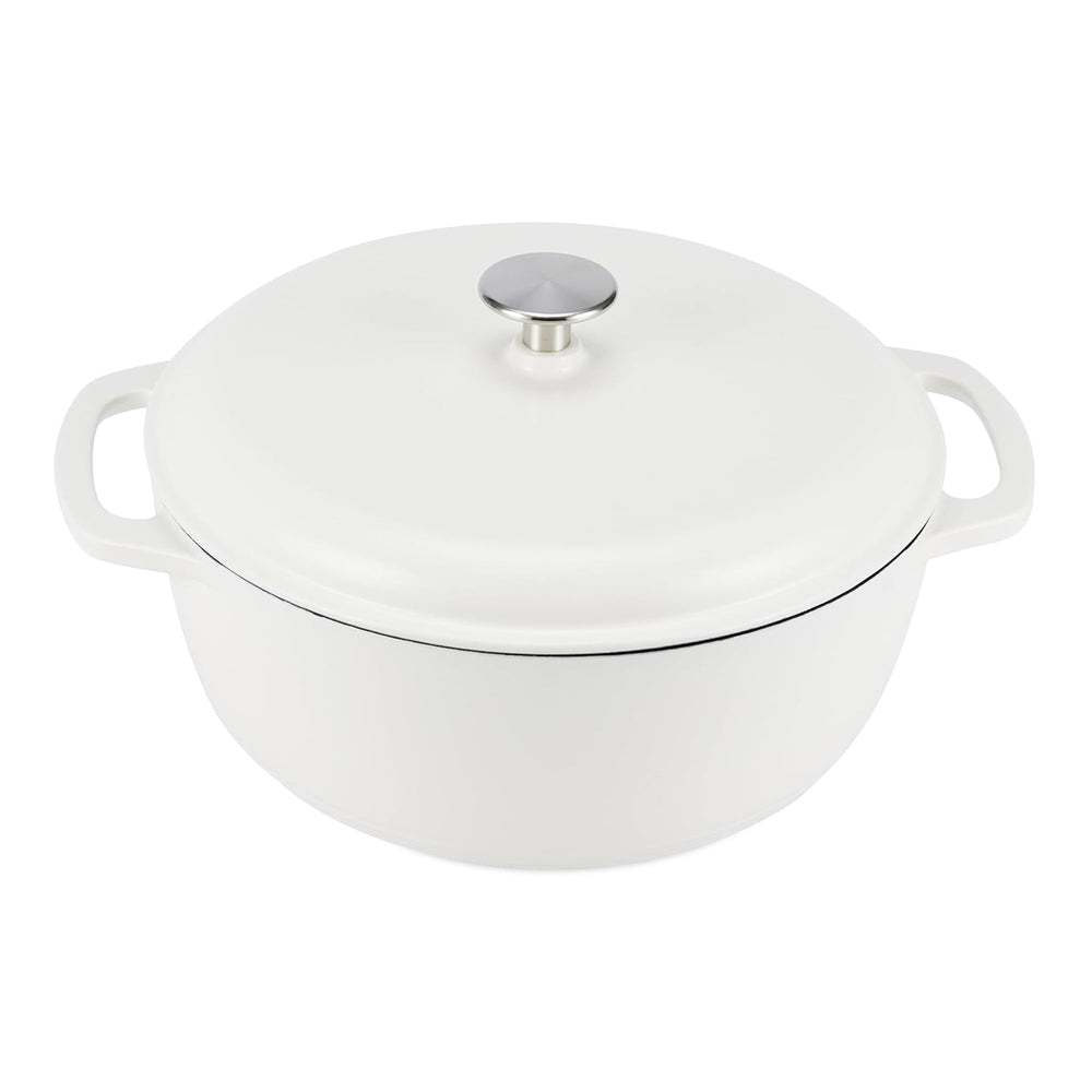 Amazon Basics cocotte blanche mat face avant montrant design et capacité