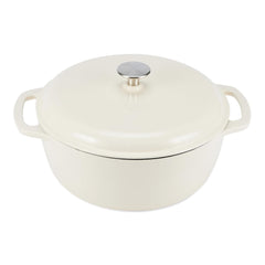 Amazon Basics cocotte face avant blanc montrant silhouette solide et capacité