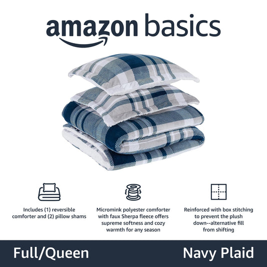 Amazon Basics texture Sherpa blanche pelucheuse pour confort cocooning