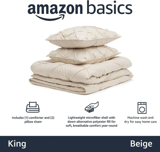 Amazon Basics gros plan sur la microfibre montrant douceur et facilité d'entretien
